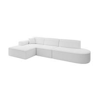 ECKSOFA Ottomane Links IREA-L2-v3 - 327x165x77 cm Weiß - Weiß, Holzwerkstoff/Textil (327/165cm) - ALTDECOR