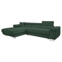 ECKSOFA Torezio Mini Cord, Seite: Links - Grün, Holz/Textil (280/170cm) - MIRJAN24