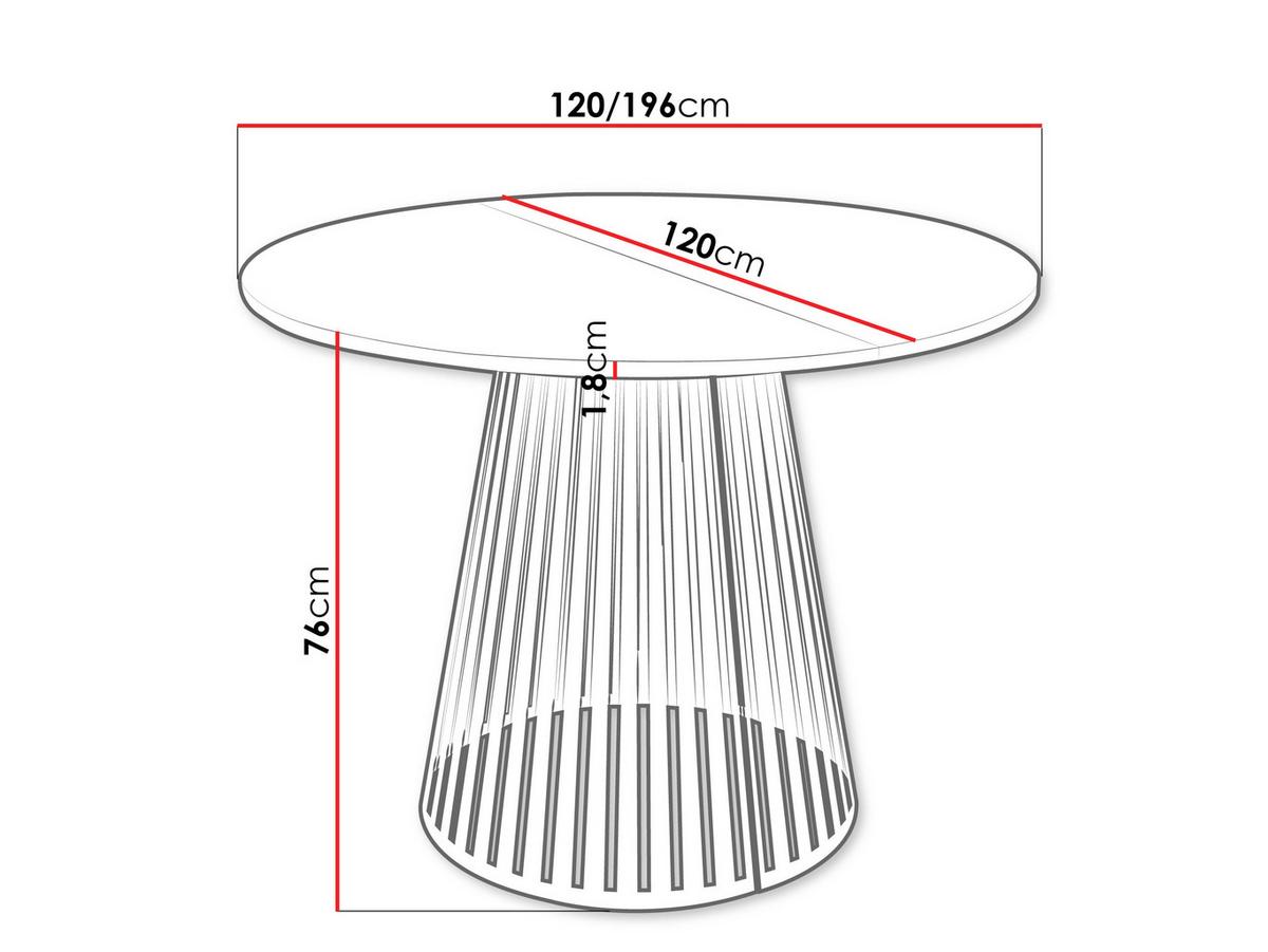 ESSTISCH ausziehbar Cone Cashmere 120 - Kaschmir, Holzwerkstoff/Metall (120/120/76cm) - MIRJAN24