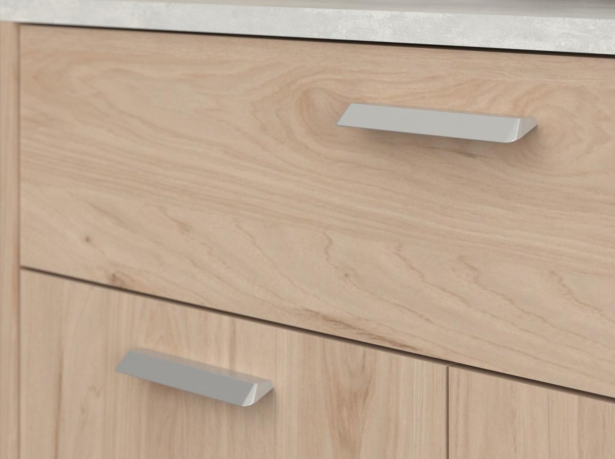 BUFFET Küche Eiche, grau 84 cm Buffetschrank mit viel Stauraum - Eichefarben/Grau, Holzwerkstoff (84/182/41cm) - Parisot Meuble