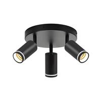 DECKENSTRAHLER Coesfeld 3-flammig 20/20/17 cm - Schwarz, Metall (20/20/17cm) - Nettlife
