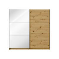 SCHWEBETÜRENSCHRANK ODRIK 200,6/207/55,3cm 2-türig mit Spiegel Eiche Artisan - Eiche Artisan, Holzwerkstoff (200.6/207/55.3cm) - MASSENO