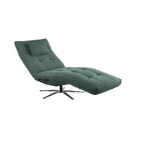 RELAXLIEGE LETICIA Smaragdgrün Cord Drehbar (360°), Relaxfunktion - Smaragdgrün/Schwarz, Textil/Metall (82/115/156cm) - KAWOLA