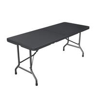 GARTENTISCH Easyfold klappbar schwarz - Schwarz, Kunststoff (180/74/74cm) - Juskys