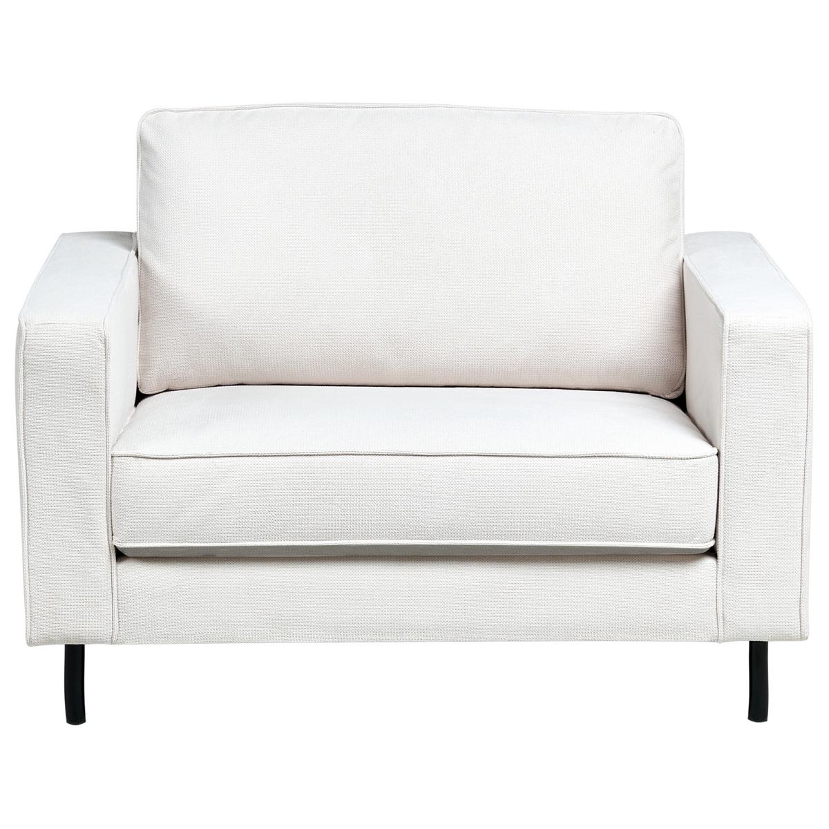 SESSEL Cremeweiß Savalen - Schwarz/Weiß, Textil (117/87/91cm) - Beliani