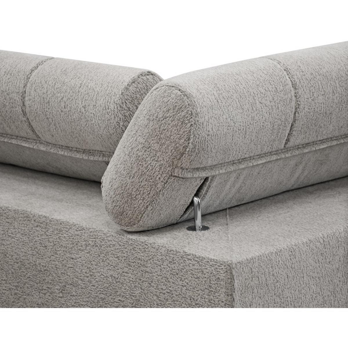 ECKSCHLAFSOFA Vinni Cappuccino, Chenille-Stoff, links - Cappuccino, Textil (265/205cm) - Beautysofa