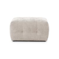 POLSTERHOCKER mit raffinierten Steppungen, zu passendem Sofa, Wellenunterfederung, Chenille-Bezug Beige / 21053 - Beige/Schwarz, Kunststoff/Textil (87/46/68cm) - luma-home