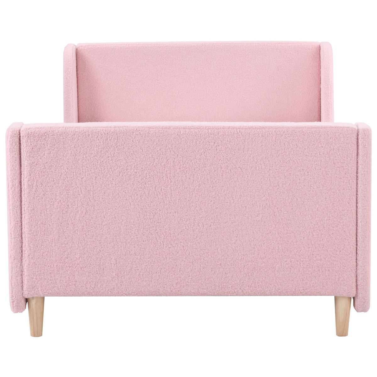 KINDERBETT 90x200 cm Rosa Laye - Pink, Textil (90/200cm) - Beliani