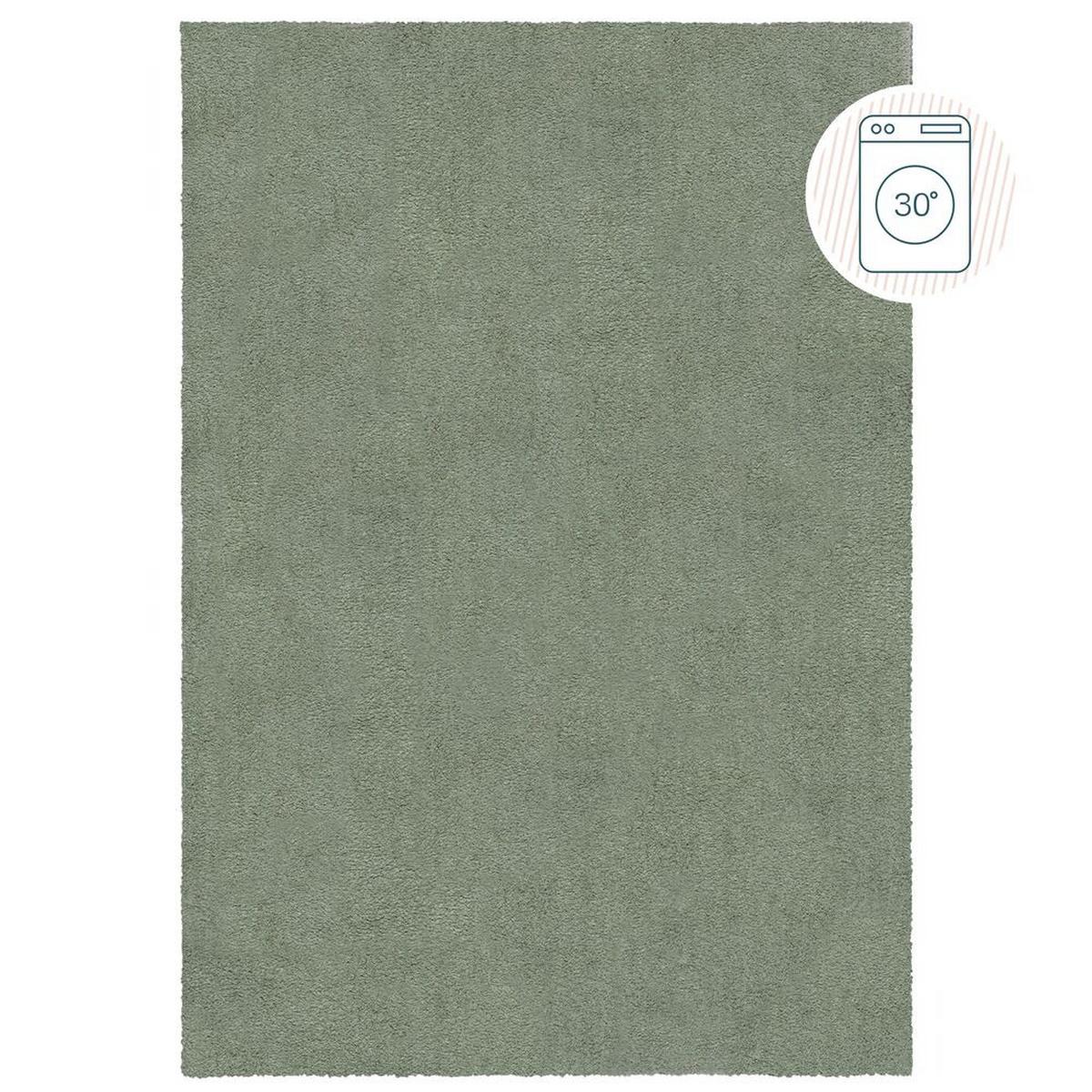TEPPICH Waschbar GIPPING in Salbeigrün, einfarbig, 200 x 290 cm - Grün, Textil (290/200cm) - KADIMA DESIGN
