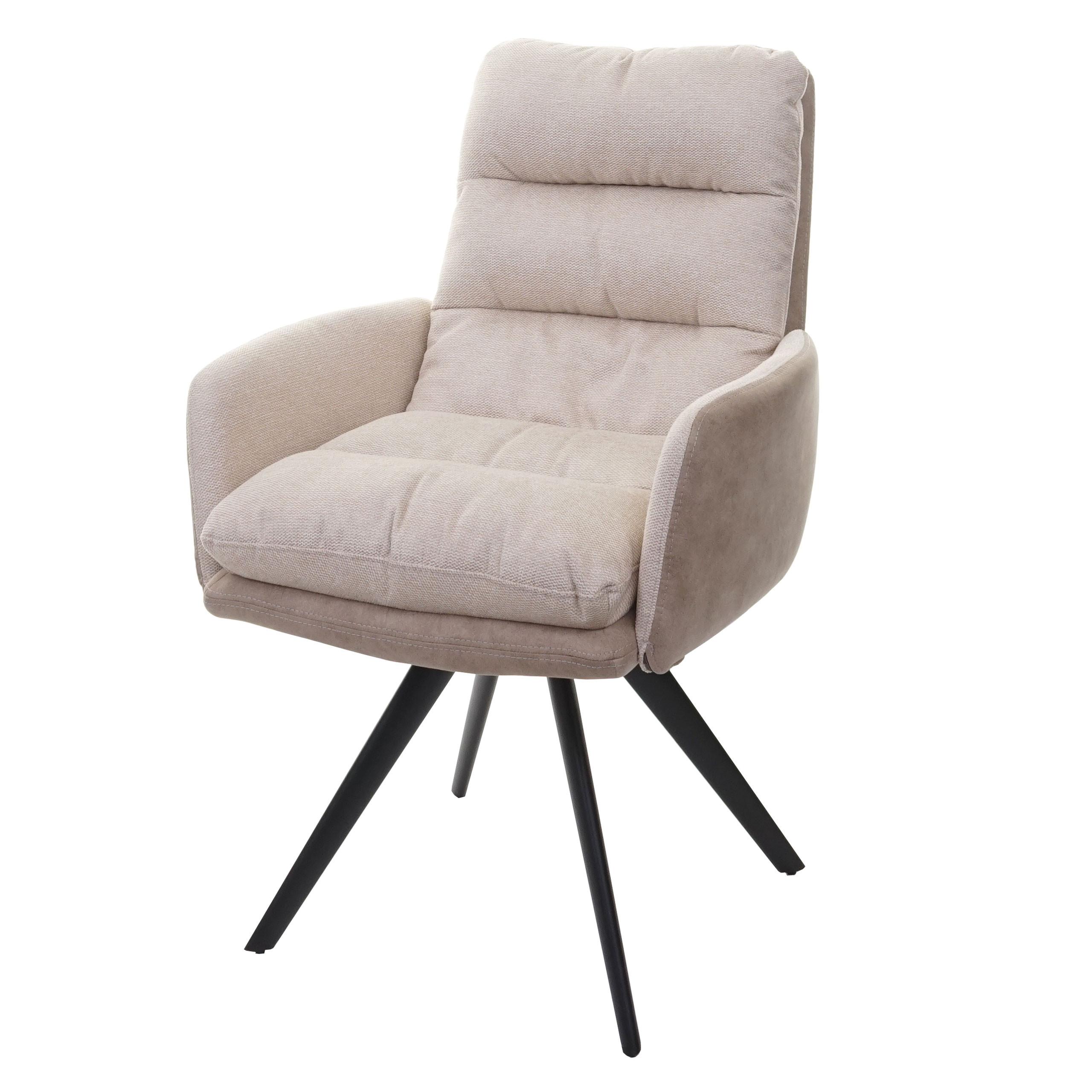 ESSZIMMERSTUHL Cremeweiß - Creme/Weiß, Textil (59/93/68cm) - MCW