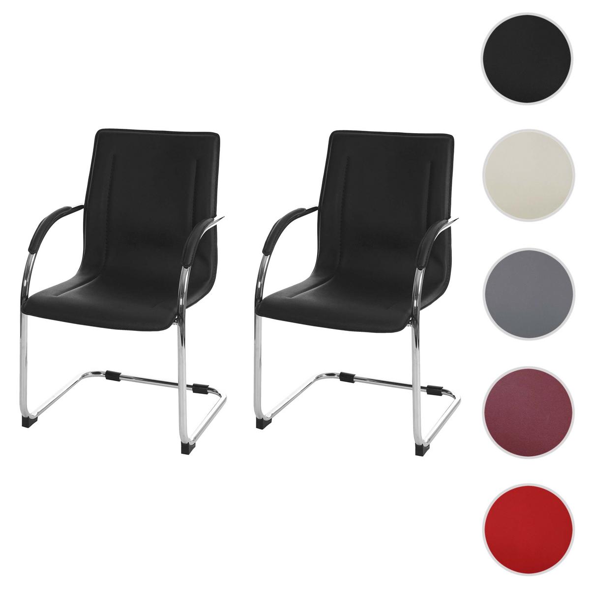 KONFERENZSTUHL Schwarz 2er-Set - Schwarz, Kunststoff (56/93/56cm) - MCW