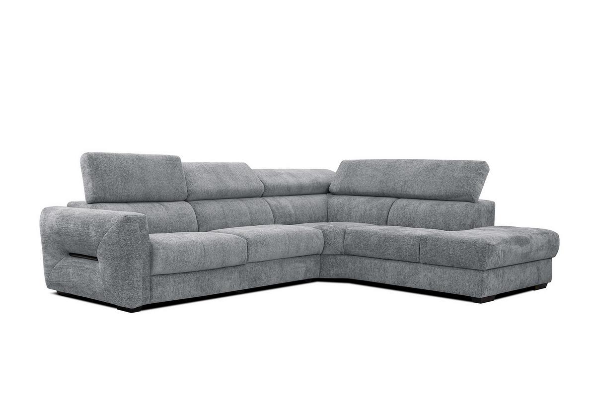 ECKSOFA CALVERA 5-Sitzer, grau - Grau, Holzwerkstoff/Textil (298/239cm) - Wozimo