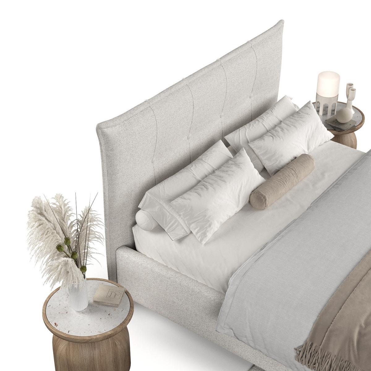 POLSTERBETT Plaza 160/200 cm Hellbeige im Riva Stoff - Beige/Naturfarben, Holz/Holzwerkstoff (160/200cm) - AltaBeds