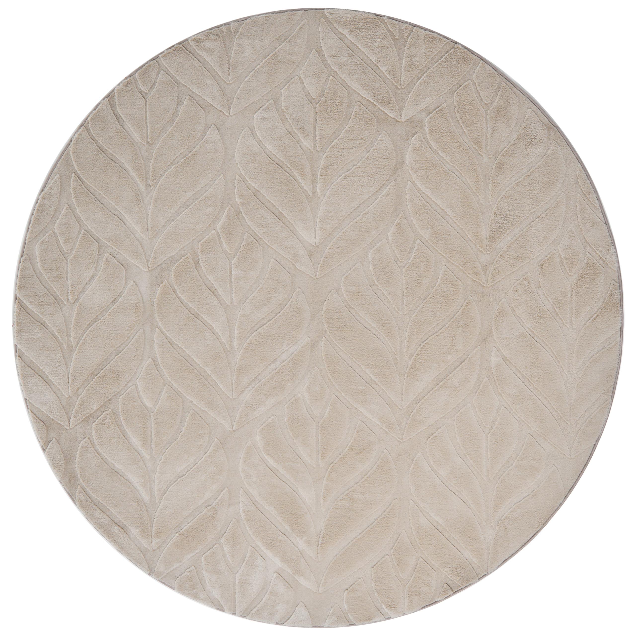 KUNSTFELLTEPPICH Beige 160 cm Mitchell - Beige, Kunststoff (160/160cm) - Beliani