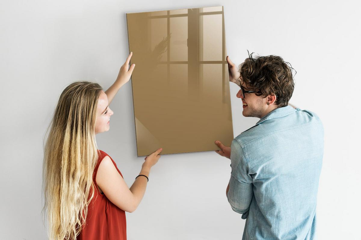 MAGNETTAFEL 60x90 Beige schwarzer Marker - Beige, Glas (60/0.4/90cm) - TULUP