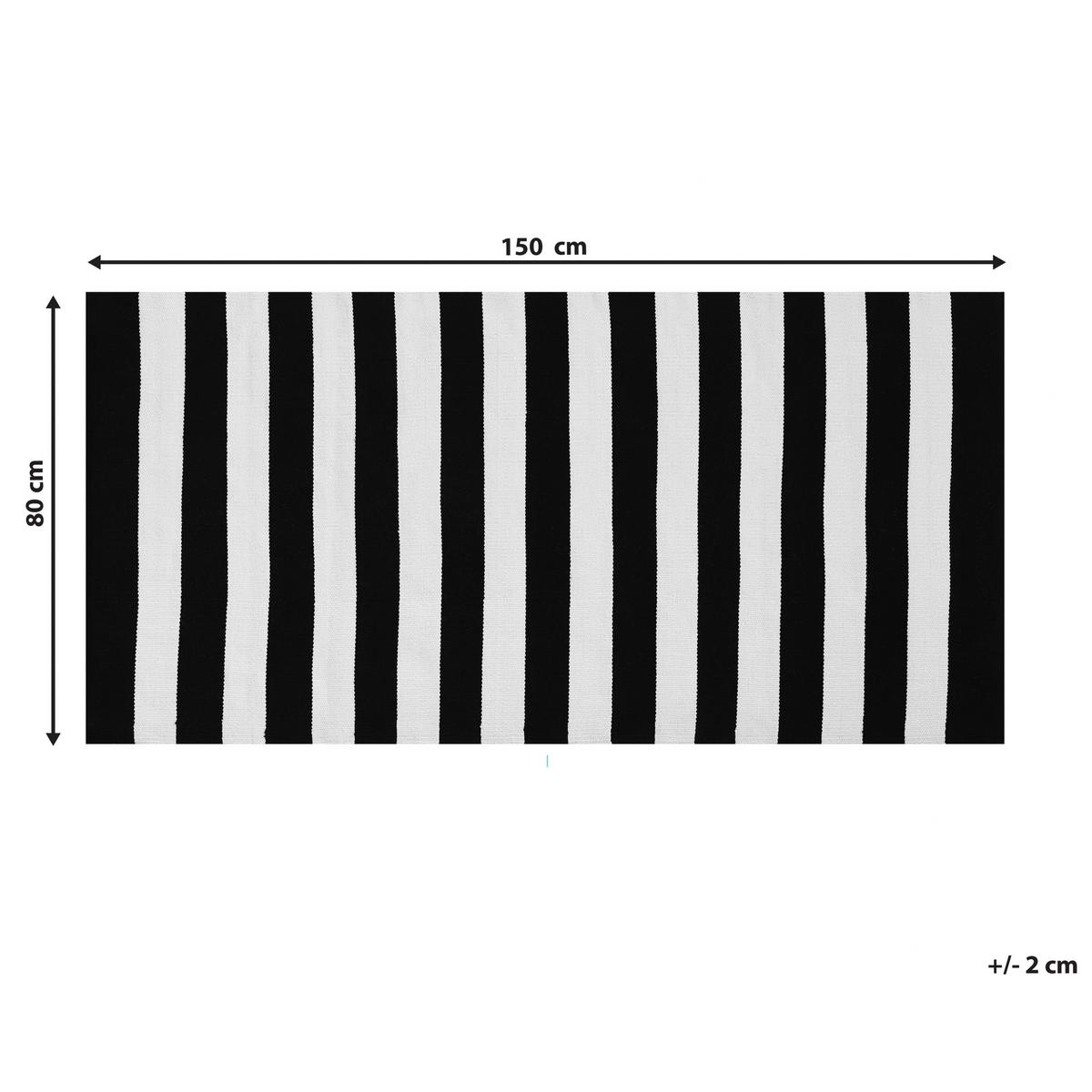OUTDOOR-TEPPICH Tavas 150/80 cm - Schwarz, Kunststoff (80/150cm) - Beliani
