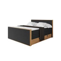 BOXSPRINGBETT LOLLI9 -Z-KING 140x200 - H3/H4 Schwarz - Schwarz Hochglanz, Holzwerkstoff (140/200cm) - ALTDECOR