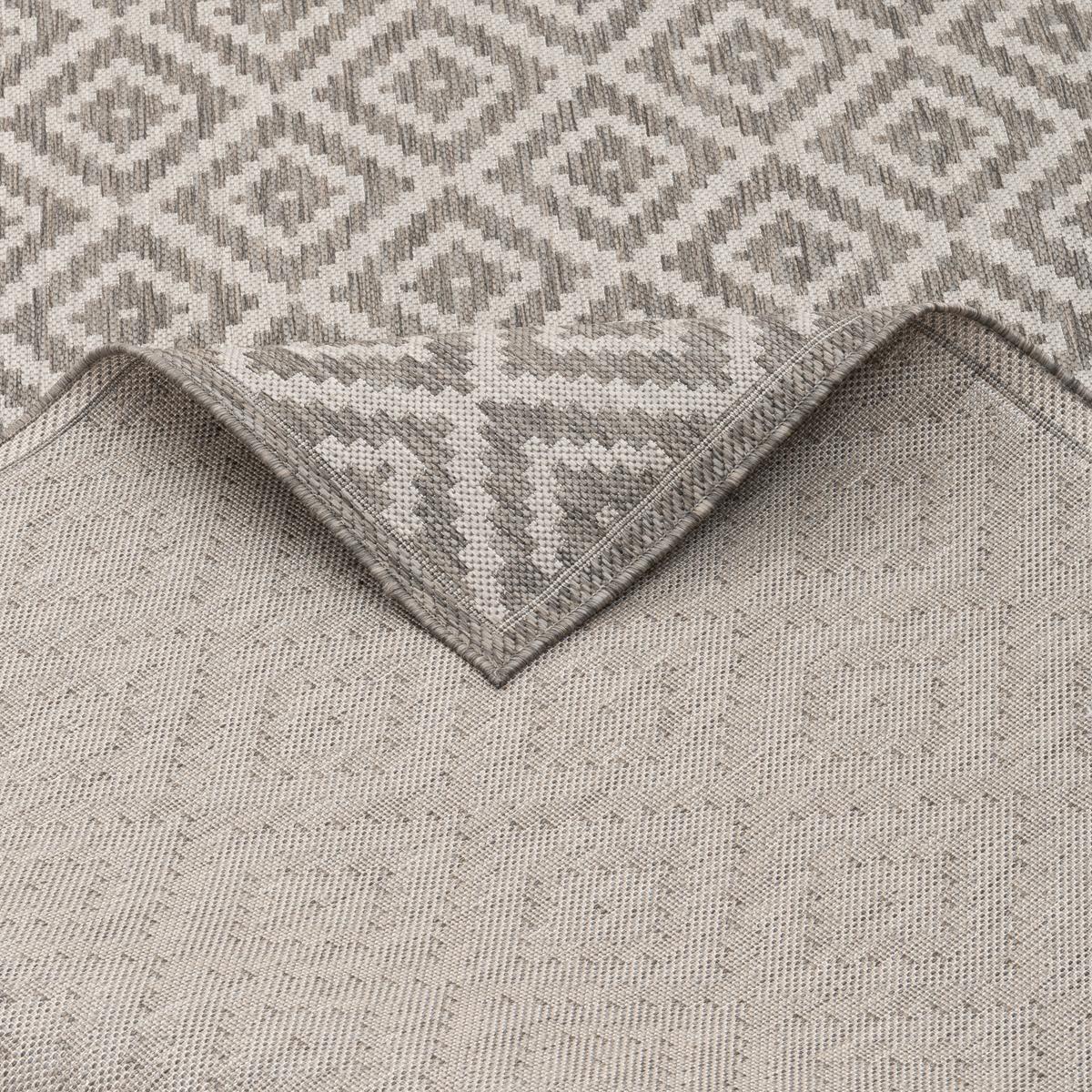 IN & OUTDOOR TEPPICH VALENCIA FLIESENOPTIK - Grau, Textil (80/150cm) - Pergamon