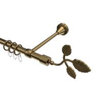 GARDINENSTANGE Primus Alessia 100 cm, 1-läufig, 16 mm Ø Messing Antik - Messingfarben/Bronzefarben, Metall (100cm) - INTERDECO
