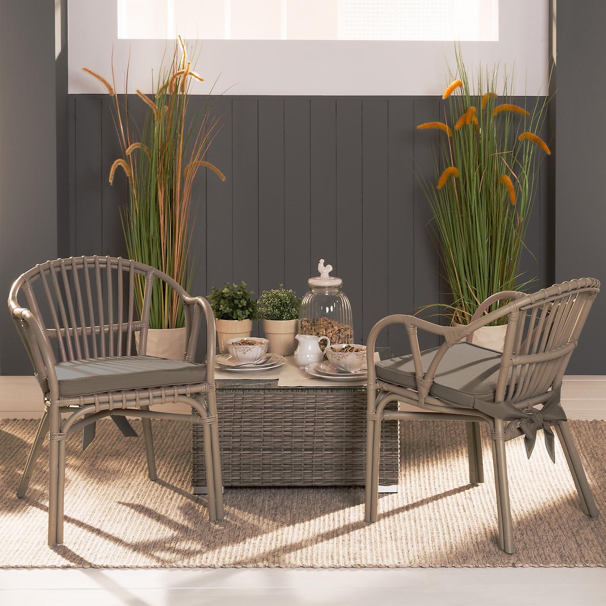 STUHLKISSEN Loft SK 45x40x5cm Taupe (4tlg) - Taupe, Textil (40/45cm) - Beautissu 