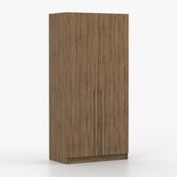 DREHTÜRENSCHRANK ROSA III 2D 100/210/55, 2-türig, Nussbaum - Goldfarben/Nussbaumfarben, Holzwerkstoff (100/210/55cm) - imoebel24