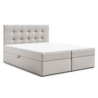 BOXBETT GALATA 140x200 cm mit Bettkasten und Matratze - Beige + TOPPER - Beige/Schwarz, Holz/Holzwerkstoff (140/200cm) - AX Living