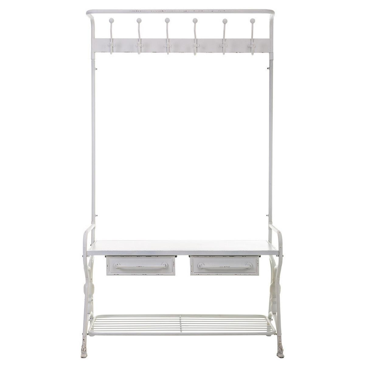 GARDEROBE aus Metall 104x39x183 Cm - Weiß, Metall (104/183/39cm) - Wanderlust
