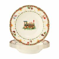 SUPPENTELLER Marieluise Weihnachtsnostalgie creme ø 23 cm 6er Set - Creme, Keramik (23.2cm) - Seltmann Weiden