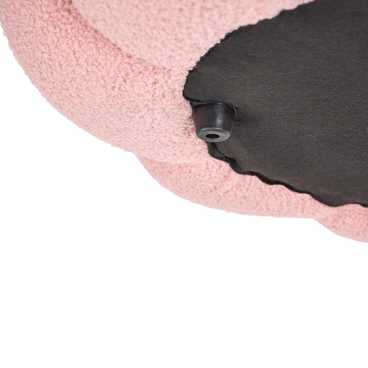 POUF Bouclé Rosa Beaufort - Pink, Textil (60/27/60cm) - Beliani
