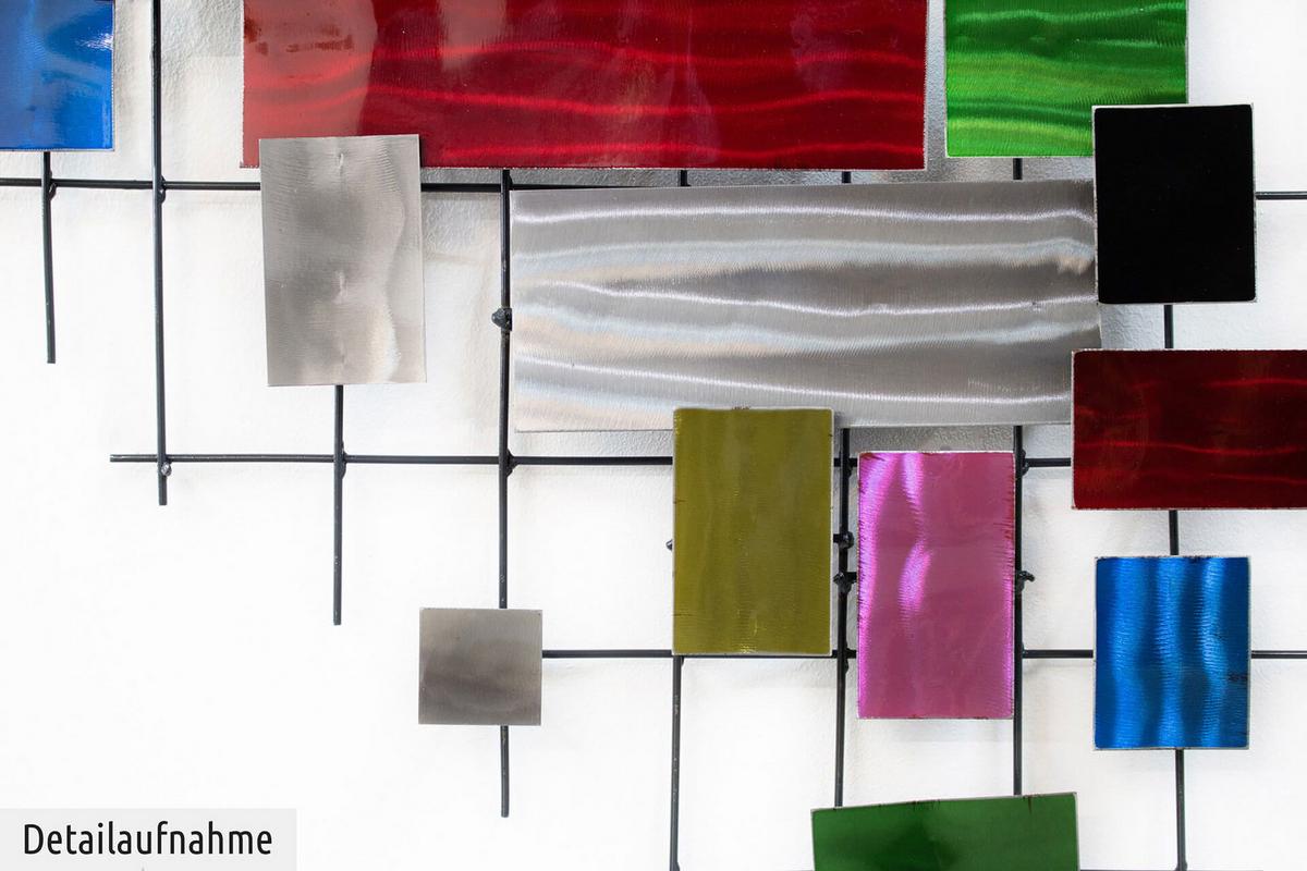WANDDEKO Bunt 111/78 cm - Multicolor, Metall (3/78/5cm) - KUNSTLOFT