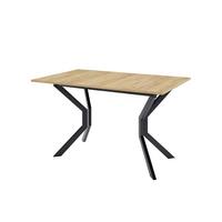 ESSTISCH ENZO M Ausziehbar 125 - 165 / 80 x 77 cm - Goldfarben/Schwarz, Holz (125/80/77cm) - MASSENO