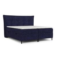 BOXBETT Las Palmas 160/200 cm Marineblau im Alta Stoff - Schwarz/Dunkelblau, Holz/Holzwerkstoff (160/200cm) - AltaBeds