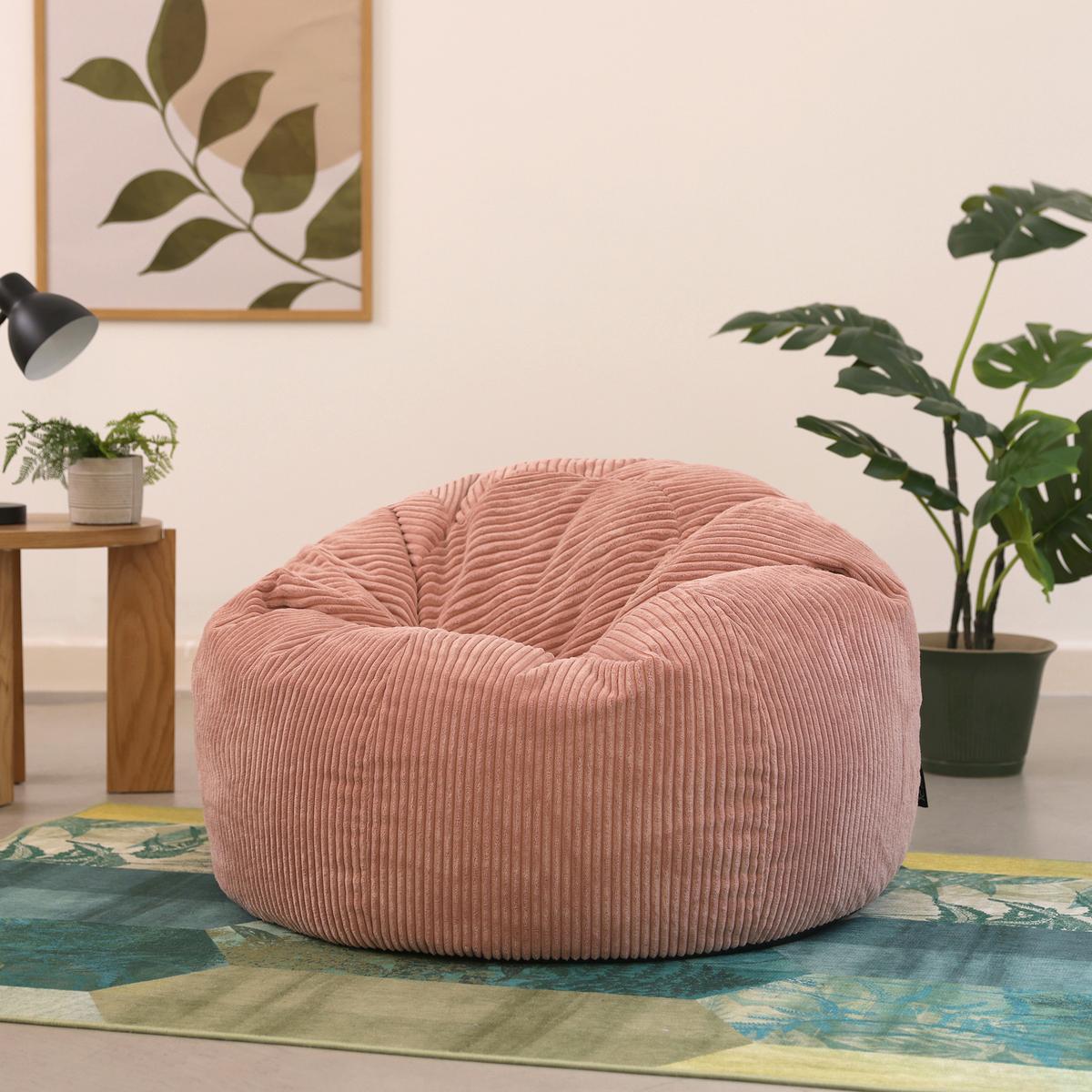 SITZSACK Klassisch Sessel aus Cord 2-tlg. - Pink, Textil (85/50/85cm) - icon