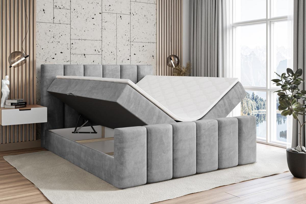BOXBETT BOXI1-Z - 140x200 cm - H3 - Hellgrau - Hellgrau, Holzwerkstoff (140/200cm) - ALTDECOR