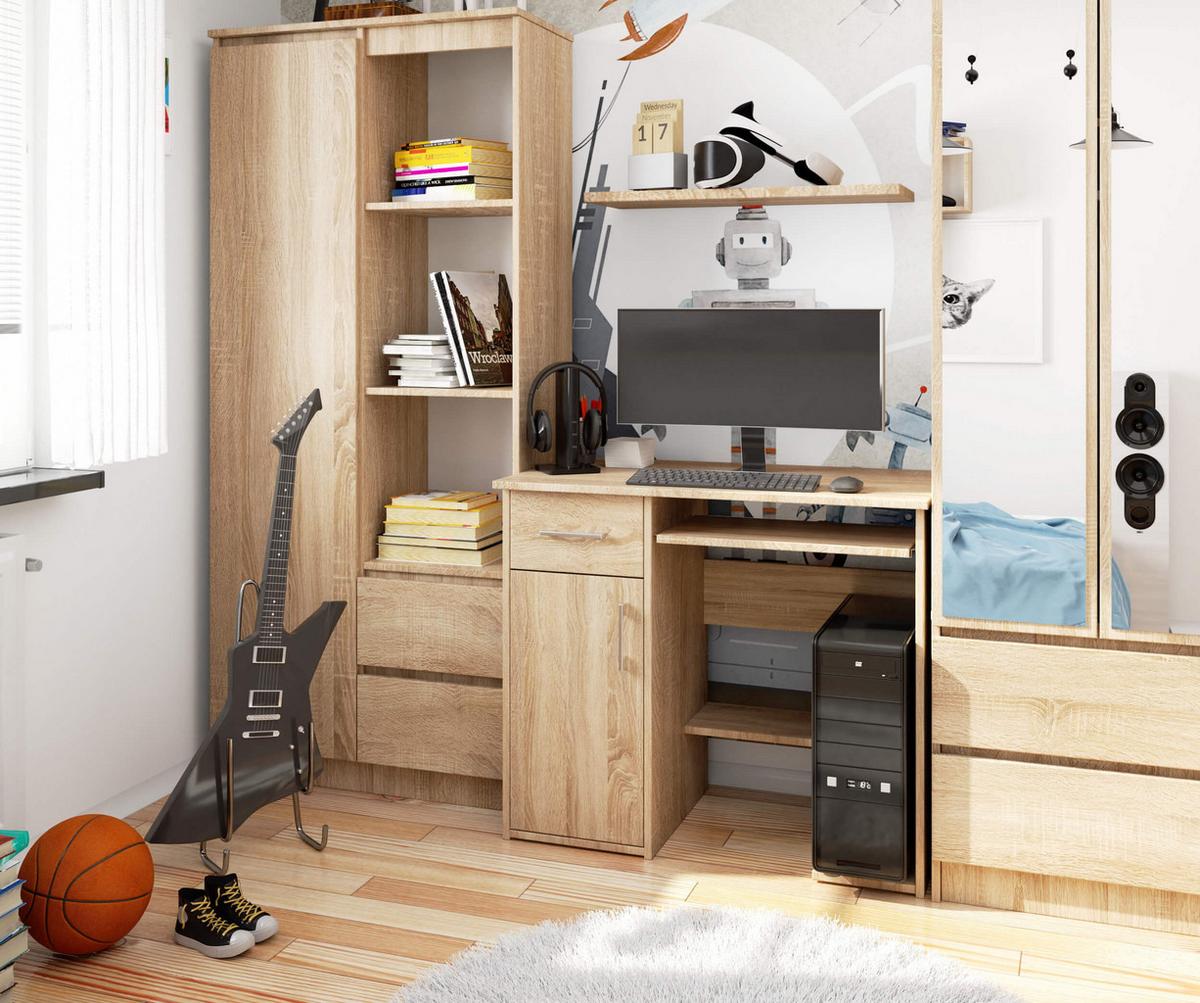 SCHREIBTISCH Eiche Sonoma 74/90/50 - Sonoma Eiche, Holzwerkstoff (120/59/74cm) - RAUMHIRSCH FURNITURE