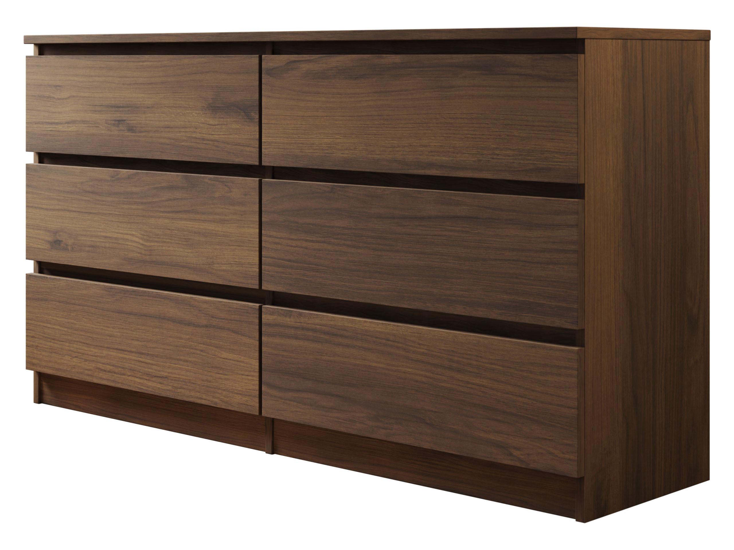 KOMMODE Malwa M6 - Nussbaumfarben, Holzwerkstoff (138/77/40cm) - MIRJAN24
