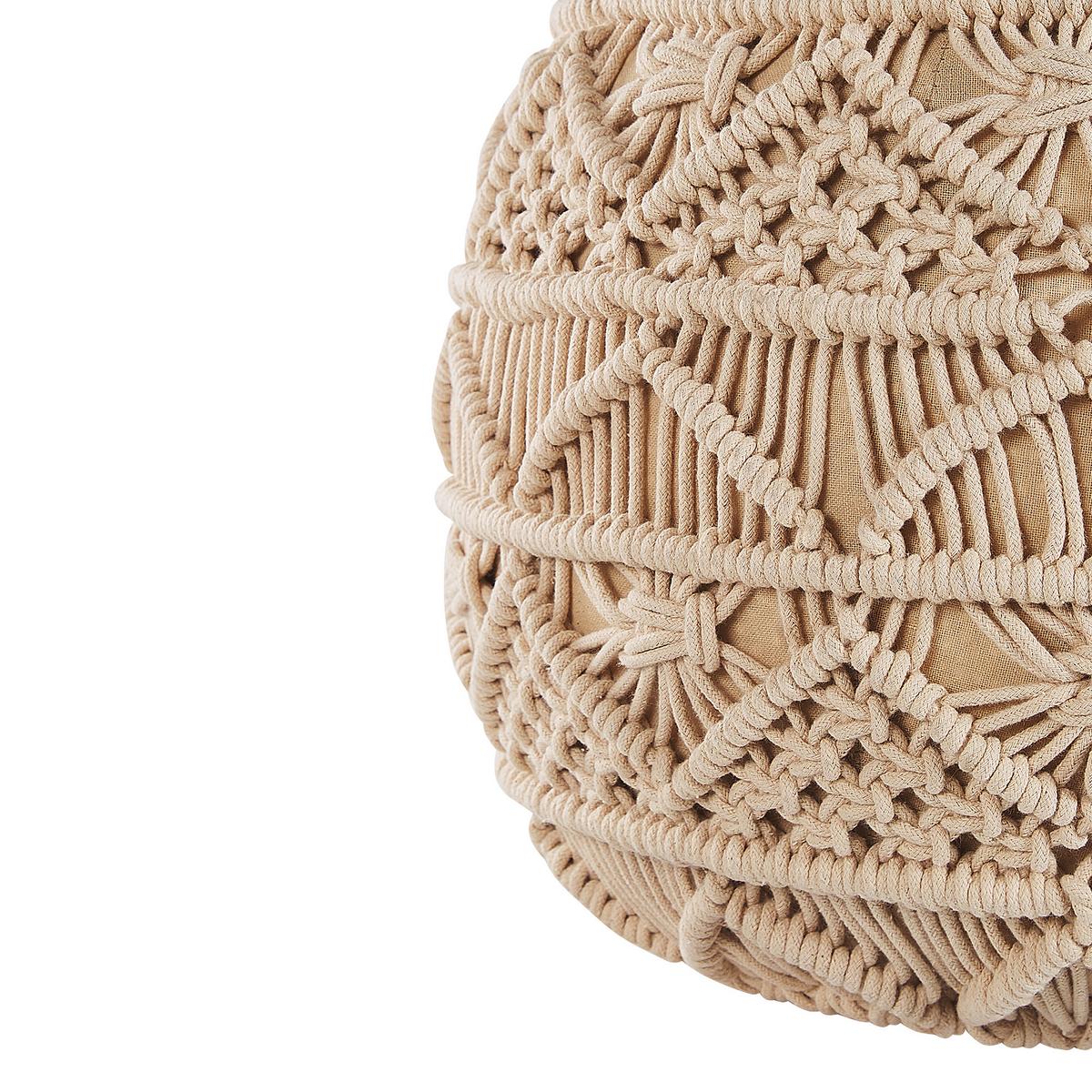 POUF Beige 40/40/40 cm Kayseri - Beige, Naturmaterialien/Textil (40/40/40cm) - Beliani