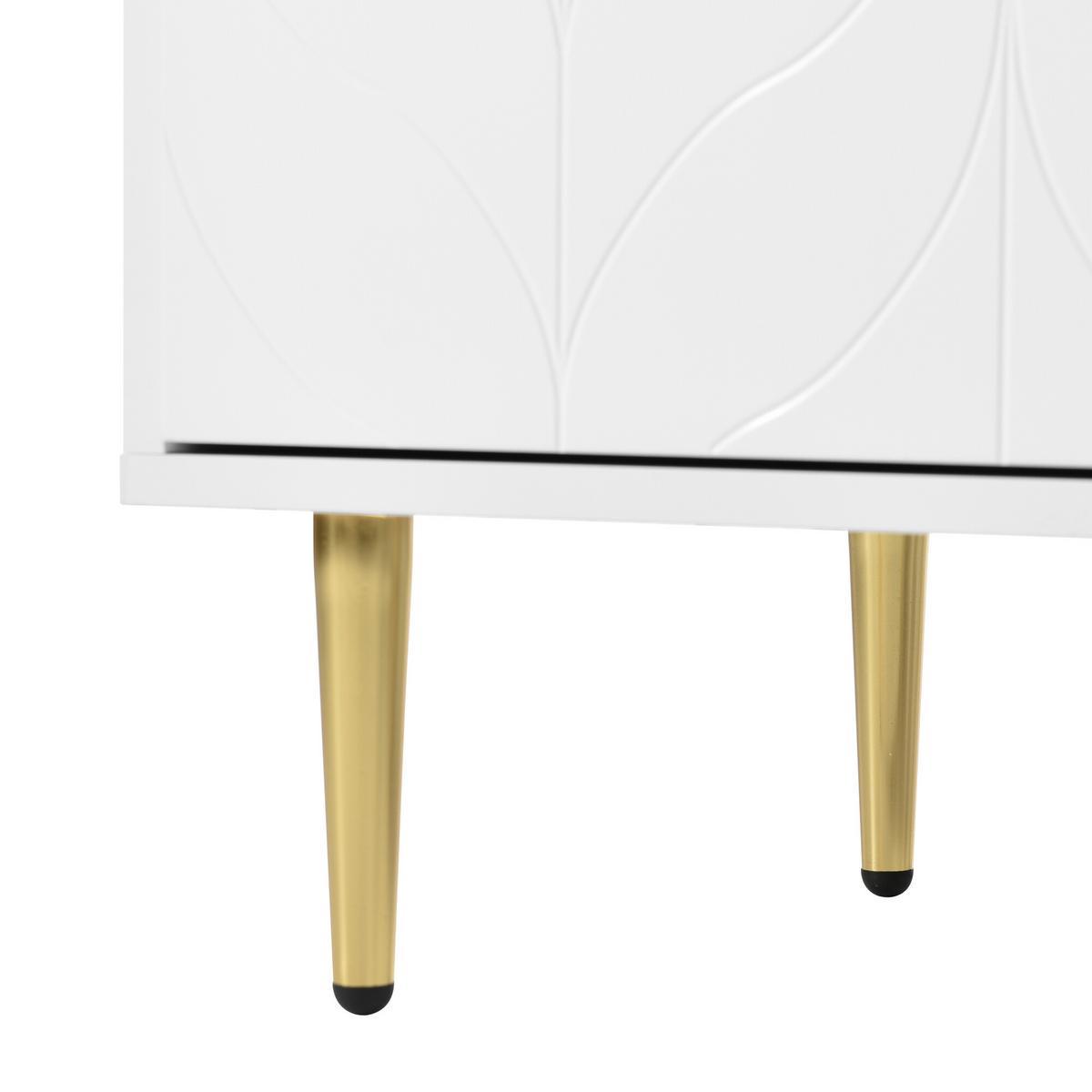 SIDEBOARD Weiß 127/45/75 cm - Weiß, Holzwerkstoff (45/75/127cm) - Urban Meuble