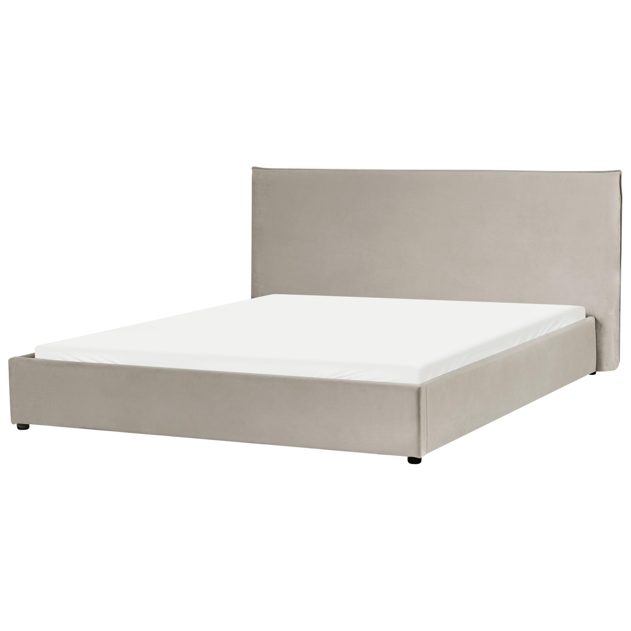 BETT mit Lattenrost 180/200 cm Taupe Lavaur - Taupe, Textil (180/200cm) - Beliani