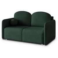 BETTSOFA SUVI II NV Grün Geflochtener Stoff mit Schlaffunktion - Grün, Textil (90/85/153cm) - MASSENO