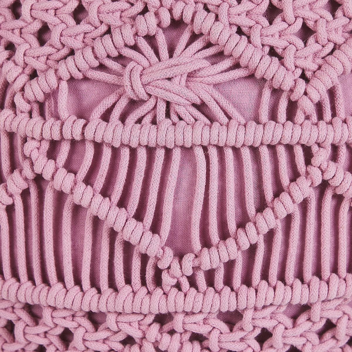 POUF Rosa 40/40/40 cm Kayseri - Pink, Naturmaterialien/Textil (40/40/40cm) - Beliani