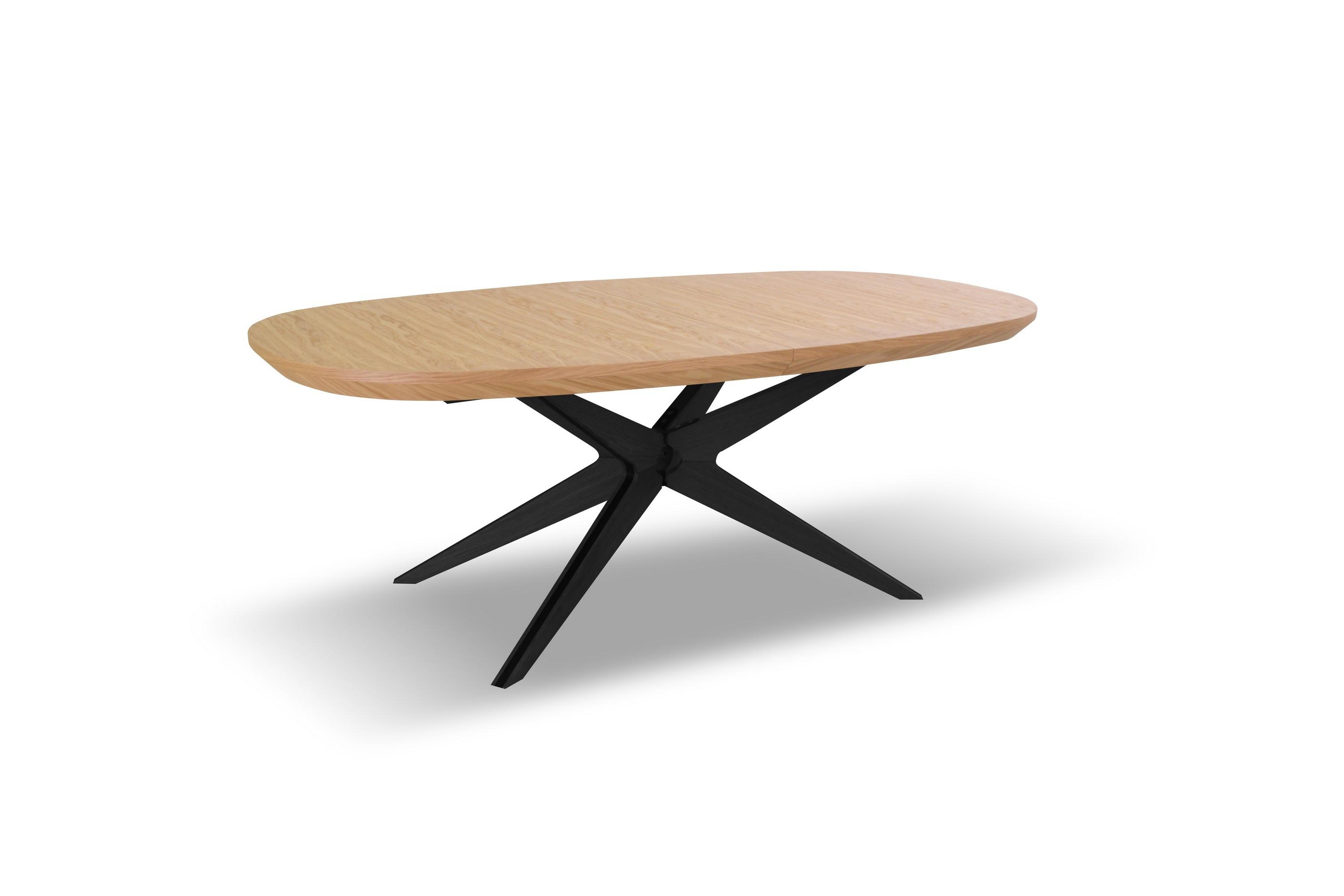 ESSTISCH BASTION Ausziehbar 200 - 300 / 110 x 76 cm - Eichefarben/Schwarz, Holz (200/110/76cm) - MASSENO