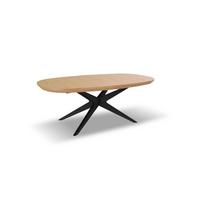 ESSTISCH BASTION Ausziehbar 200 - 300 / 110 x 76 cm - Eichefarben/Schwarz, Holz (200/110/76cm) - MASSENO