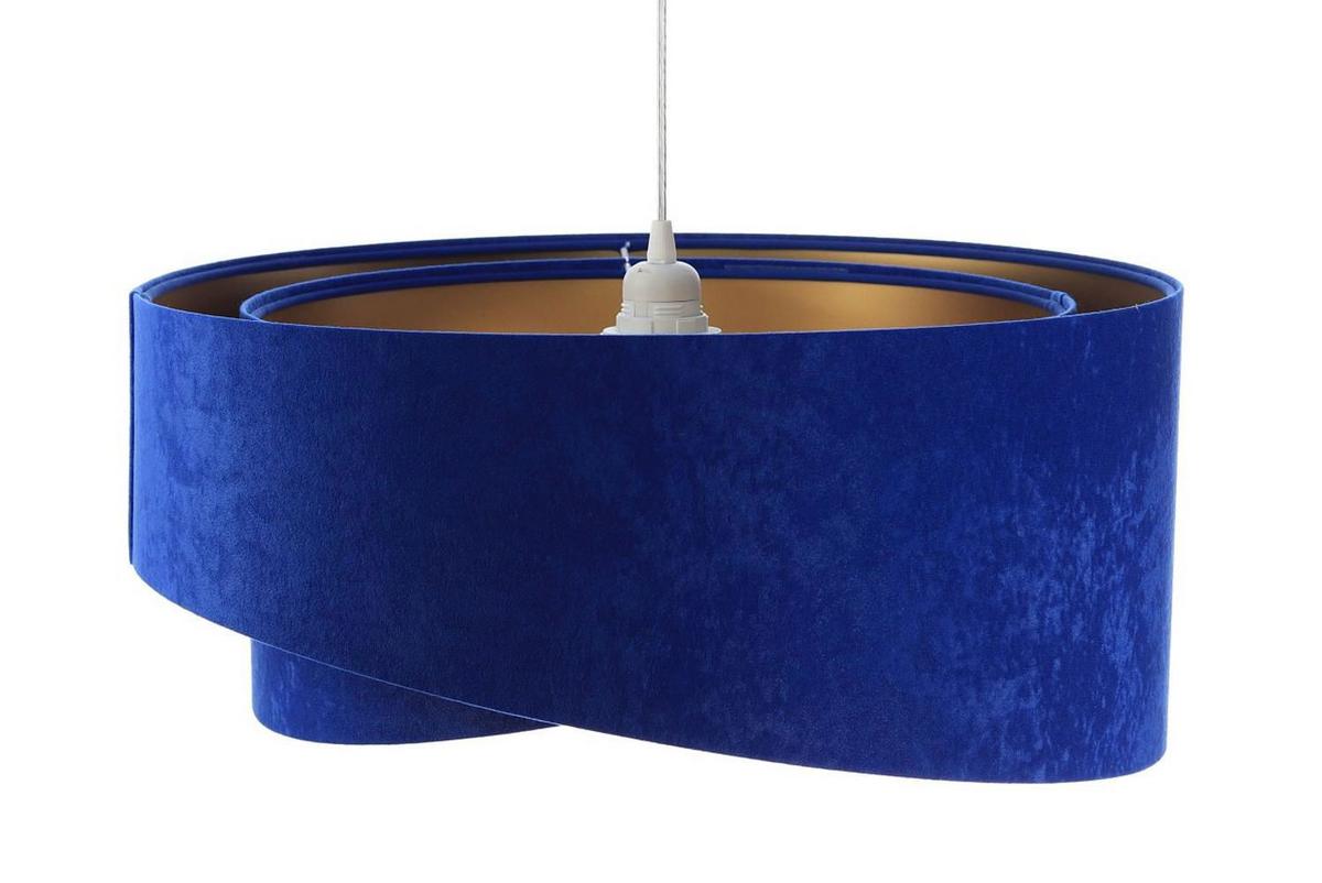 HÄNGELEUCHTE Blau 50/23 cm - Goldfarben, Kunststoff (50/1.3/23cm) - ONZENO