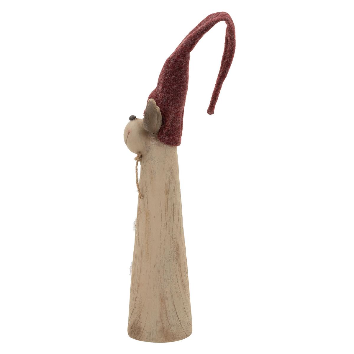 WEIHNACHTSELCH-FIGUR mit LED-Beleuchtung Weihnachtsdeko Innen höhenverstellbar 80-113 cm Braun Holzoptik - Braun, Stein (24/113/16cm) - ECD-Germany