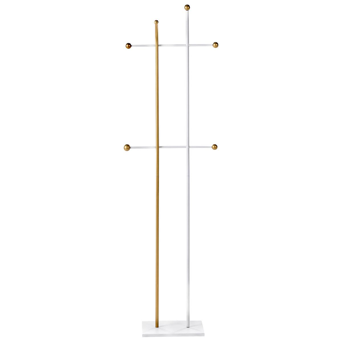 GARDEROBENSTÄNDER Gold Odhill - Goldfarben, Metall (46/162/26cm) - Beliani