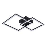 LED-DECKENLEUCHTE Lounder 34.5/34.5/6.7cm - Schwarz, Kunststoff (34.5/34.5/6.7cm) - Nettlife
