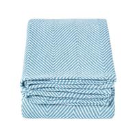 TAGESDECKE Halden 255/360 cm, Chevron-Muster 100% Baumwolle - Türkis, Textil (255/360cm) - Homescapes