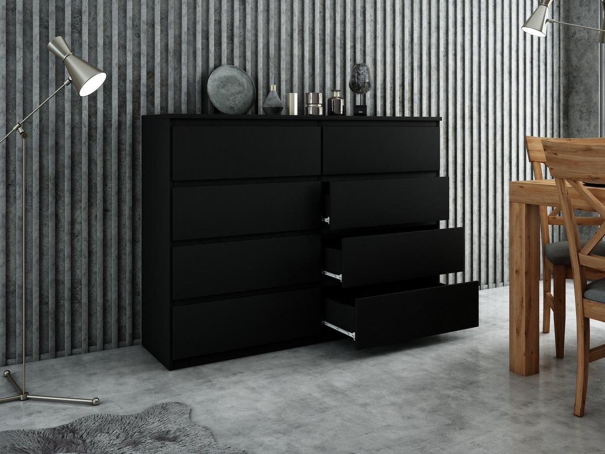 KOMMODE Schwarz 139/102/39 - Schwarz, Holzwerkstoff (139/102/39cm) - RAUMHIRSCH FURNITURE
