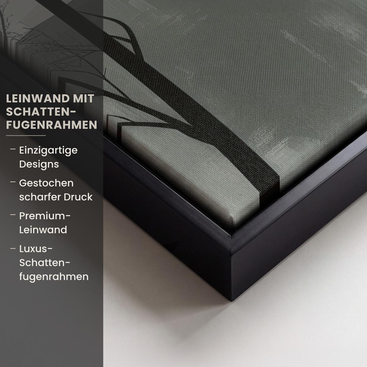 LEINWAND Bilder mit Rahmen - Wabi sabi - Beige - Pflanze - 70x50 - Sandfarben, Textil (70/50cm) - MuchoWow
